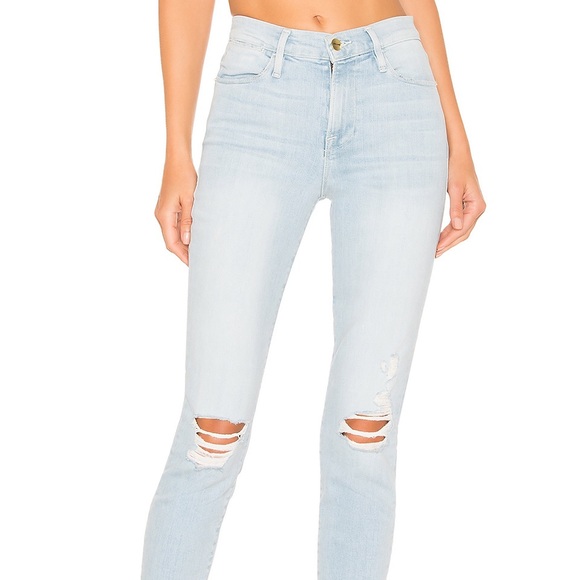 NWT FRAME Le High Skinny Distressed Jeans Sz 27 - Picture 11 of 12